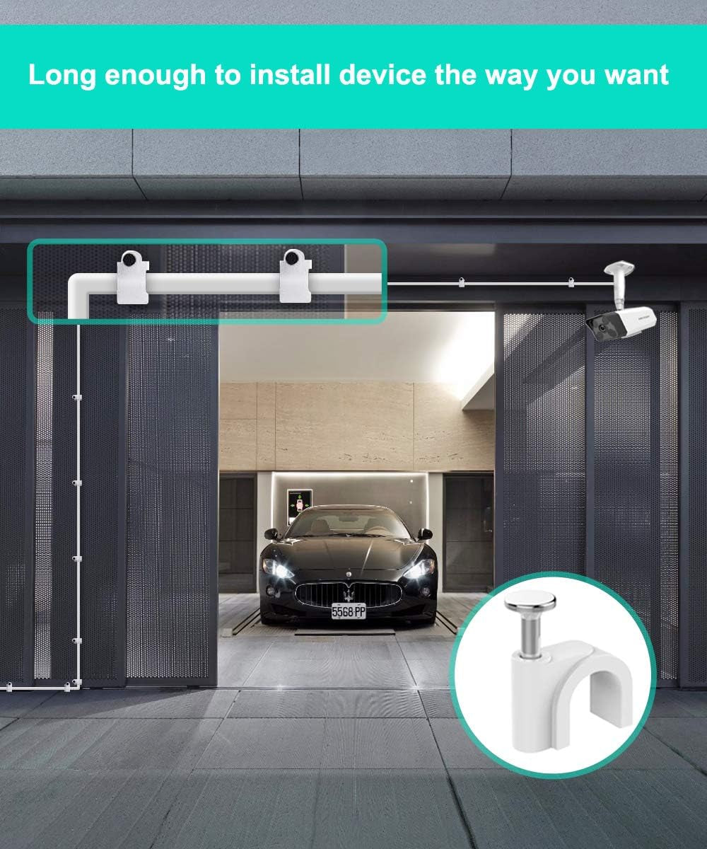 12V DC Extension Cable 30Ft 2Pack,Flat 5.5Mm X 2.1Mm 22 AWG Power Supply Extended Cord,5521 12 Volt Female to Male Barrel Plug Extender Adapter Lead for CCTV Security Camera,Eufy,Tp-Link Tapo