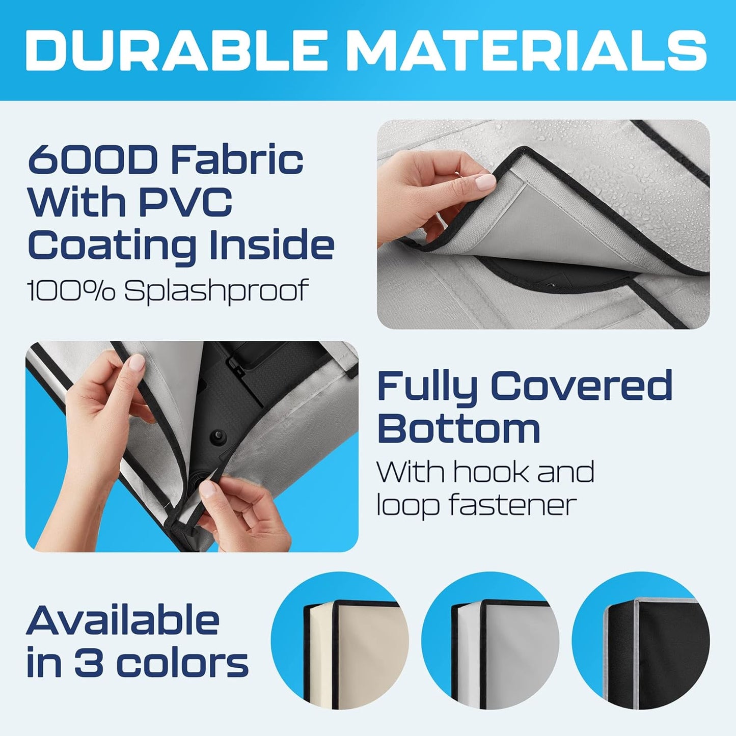 Outdoor TV Cover 50 Inch – Waterproof, Weatherproof TV Enclosures with Smart Shield Screen Protectors, Ideal for Outdoor Use, Moving, and Storage - Gray